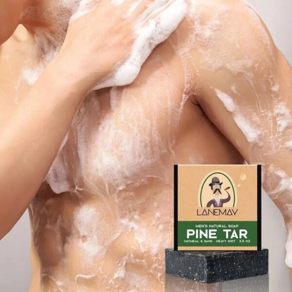 Men's Soap Essential Oil Soap Mite Removing Moisturizing Natural Bar Soap Deep Cleansing Pores Remove Dirt For Men Pine Tar Soap