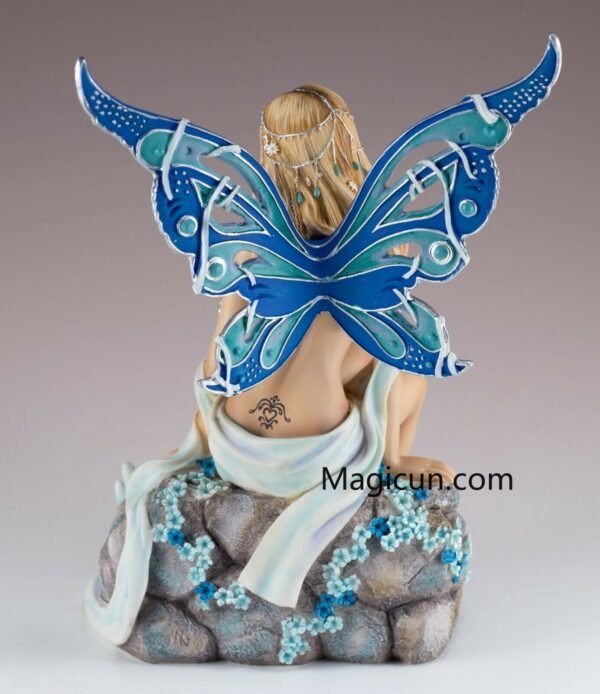 Fairy Collection~Jewelled Fairy Sapphire Figurine Statue 7.25" High Limited Edition New In Box!