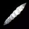 Double Point Selenite Crystal Massage Wand " Polished Spiral Healing Wand Stick