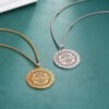 Sri Yantra Mandala Sacred Geometry Pendant Necklace Chakra Energy Necklace Meditation Spiritual Jewelry Stainless Steel