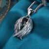 Genuine 925 Sterling Silver Raven Wings Pendant Handcrafted Viking Jewelry Gifts