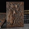 3D Three-dimensional Dragon A5 Notebook European Retro Thickened Pu Embossed Notepad Diary Business Gift Office Supplies