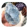 new arrivals crystals minerals healing stones egg shaped natural blue celestite crystals geode for home decoration