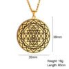 Sri Yantra Mandala Sacred Geometry Pendant Necklace Chakra Energy Necklace Meditation Spiritual Jewelry Stainless Steel