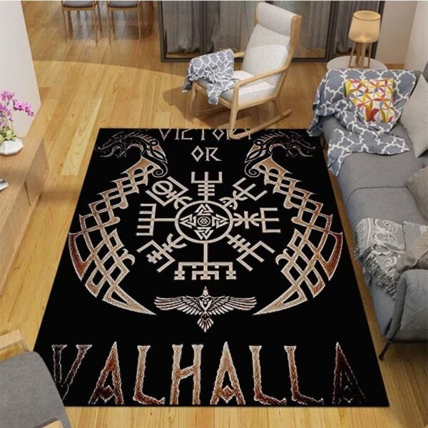 he Vikings Pattern Floor Mats Soft Rug Area Carpet Living Room Carpet Bedroom Geometric Carpet Non-Slip Mat