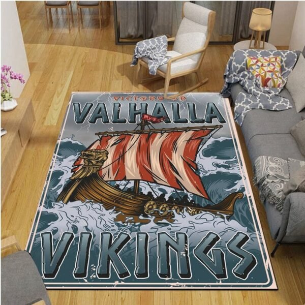 Pangan Wicca Vikings Pattern Floor Mats Soft Rug Area Carpet Living Room Carpet Bedroom Geometric Carpet Non-Slip Mat