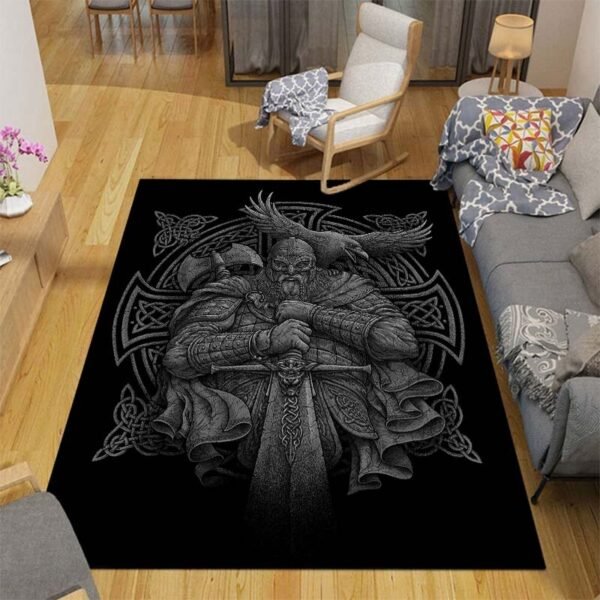 he Vikings Pattern Floor Mats Soft Rug Area Carpet Living Room Carpet Bedroom Geometric Carpet Non-Slip Mat