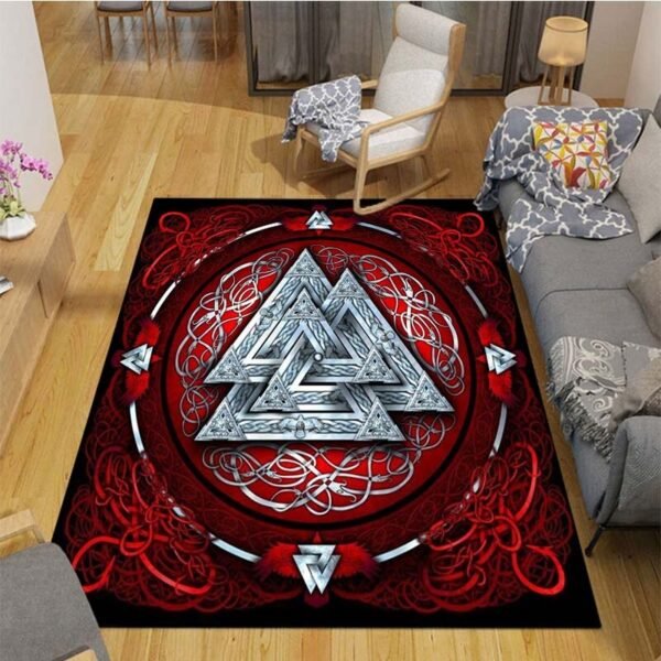 he Vikings Pattern Floor Mats Soft Rug Area Carpet Living Room Carpet Bedroom Geometric Carpet Non-Slip Mat