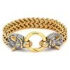 Home Gold / 7.5" Viking Nordic Geri & Freki Stainless Steel Bracelet Ancient Treasures Ancientreasures Viking Odin Thor Mjolnir Celtic Ancient Egypt Norse Norse Mythology