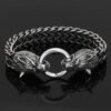 Home Viking Nordic Geri & Freki Stainless Steel Bracelet Ancient Treasures Ancientreasures Viking Odin Thor Mjolnir Celtic Ancient Egypt Norse Norse Mythology