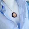 Orgone Energy~Orgone orgonite® powerful blue necklace-pendant with 2 gold-plated MWO Lakhovsky, protection, clearing chakra, energy - crystal healing