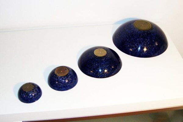 Orgone Energy~Orgone orgonite® mini dome, hemisphere, blue sky, Universe, Galaxy, Cosmos, with 2 MWO Antennas by Lakhovsky, Golden Ratio, EMF Protection