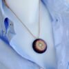 Orgone Energy~Orgone orgonite® powerful blue necklace-pendant with 2 gold-plated MWO Lakhovsky, protection, clearing chakra, energy - crystal healing