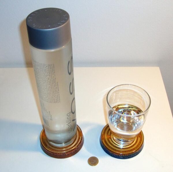 Orgone Energy~Orgone orgonite® coaster, drink charger, charging plate, water energizer, water optimizer, with 2 MWO by Lakhovsky, Golden Ratio Antenna