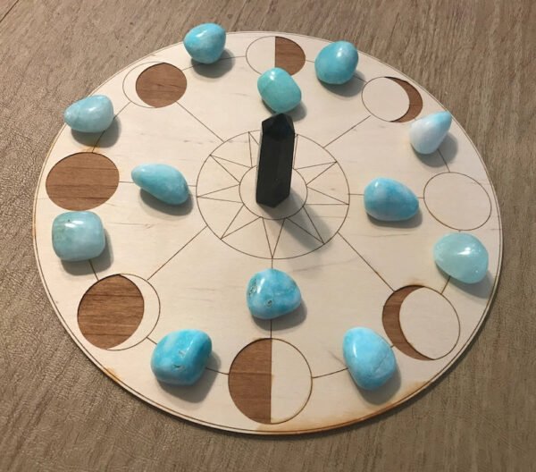 Crystal Grid~Moon Phase Sun Crystal Grid - Altar Decoration