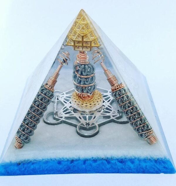 Orgone Energy~Orgone® Pyramid - Metatron Light Body Accelerator Orgonite® Pyramid with EMF / RF Protection orgone generator® Large
