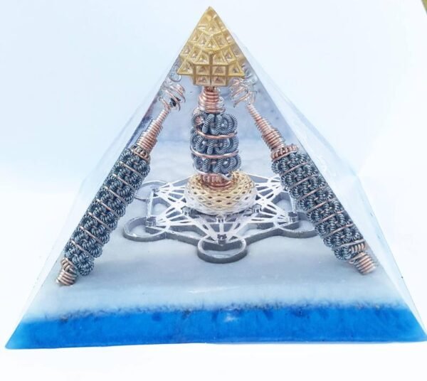 Orgone Energy~Orgone® Pyramid - Metatron Light Body Accelerator Orgonite® Pyramid with EMF / RF Protection orgone generator® Large
