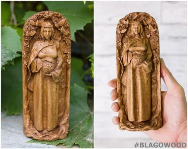 【Wood Sculpture】Danu, mother goddess, Dana, Irish goddess, pagan goddess, wiccan, wicca, altar, druid, witches, gaelic, celtic