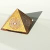 Orgone Energy~Orgone orgonite® powerful golden pyramid, quintuple power, 5 gold-plated (24K) Lakhovsky MWOs, Golden Ratio, abundance, welfare, prosperity
