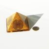 Orgone Energy~Orgone orgonite® powerful golden pyramid, quintuple power, 5 gold-plated (24K) Lakhovsky MWOs, Golden Ratio, abundance, welfare, prosperity