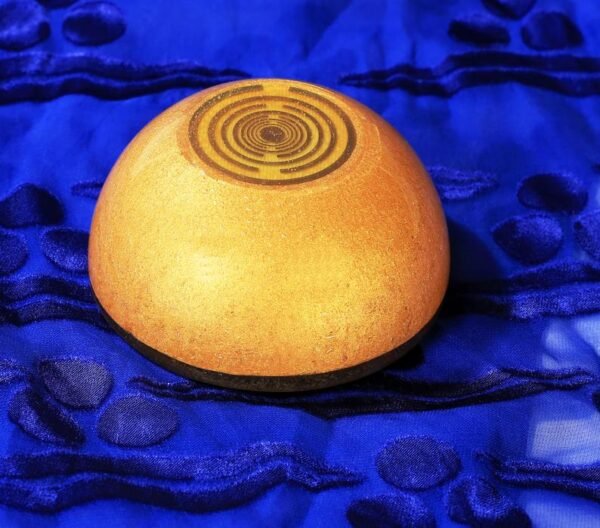 Orgone Energy~Orgone orgonite® mini golden dome, hemisphere, power of gold, 2 gold-plated (24K) Lakhovsky MWO, Golden Ratio Antenna, abundance, prosperity