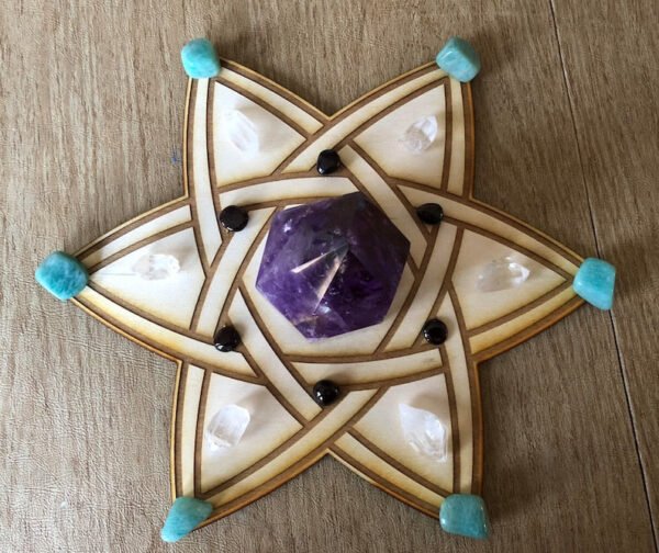 Crystal Grid~Celtic Star Crystal Grid - Altar Decoration