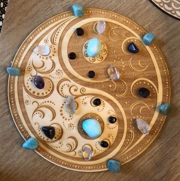 Crystal Grid~Yin Yang Mandala Crystal Grid - Altar Decoration
