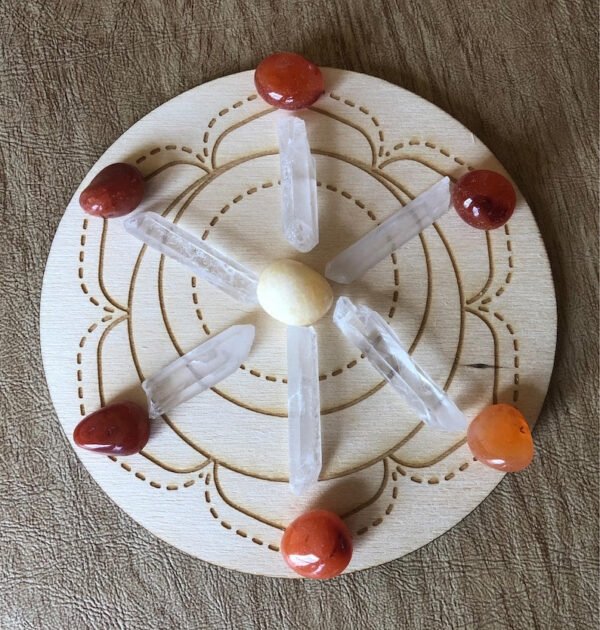 Crystal Grid~Sacral Chakra Crystal Grid - Altar Decoration