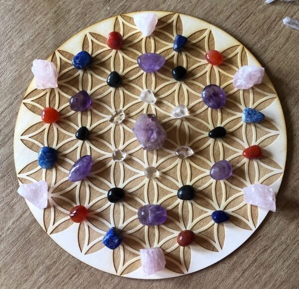 Crystal Grid~Flower of Life Crystal Grid - Inverted Flower of Life - Altar Decoration