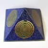 Orgone Pyramid Orgone Energy~Orgone orgonite® Giant Pyramid All Powerful, blue Orgone Generator, 5 gold plated 24K MWO Lakhovsky, Golden Ratio Antenna, Quintuple power