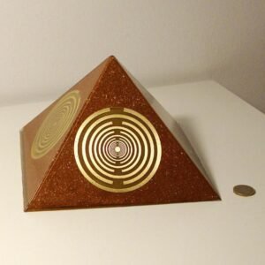 Orgone Energy~Orgone orgonite® Giant pyramid All Powerful, copper Orgone Generator, 5 gold plated 24 MWO Lakhovsky, Golden Ratio Antenna, Quintuple power