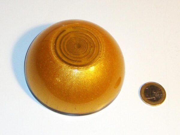 Orgone Energy~Orgone orgonite® mini golden dome, hemisphere, power of gold, 2 gold-plated (24K) Lakhovsky MWO, Golden Ratio Antenna, abundance, prosperity