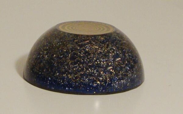 Orgone Energy~Orgone orgonite® dome for energy healing & therapies, hemisphere, cobalt blue, with 2 Golden Ratio Antennas MWO by Lakhovsky, EMF Protection
