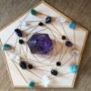 Crystal Grid~Geometric Pentagon Crystal Grid - Altar Decoration
