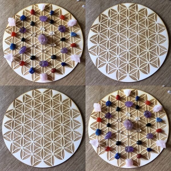 Crystal Grid~Flower of Life Crystal Grid - Inverted Flower of Life - Altar Decoration