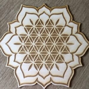 Crystal Grid~Flower of Life Lotus Crystal Grid - Altar Decoration