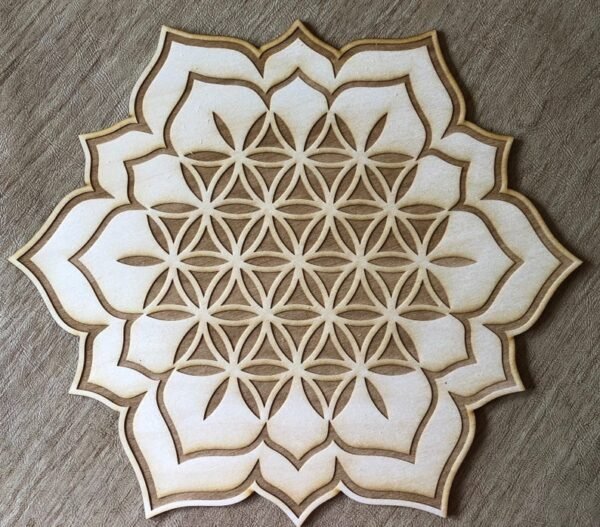 Crystal Grid~Flower of Life Lotus Crystal Grid - Altar Decoration