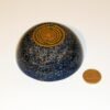 Orgone Energy~Orgone orgonite® dome for energy healing & therapies, hemisphere, cobalt blue, with 2 Golden Ratio Antennas MWO by Lakhovsky, EMF Protection