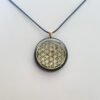 Orgone Energy~Orgonite® Pendant -Flower of Life orgone amulet pendant with quartz crystal. Protection from EMF Protection against cell phone radiation