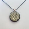 Orgone Energy~Orgonite® Pendant -Flower of Life orgone amulet pendant with quartz crystal. Protection from EMF Protection against cell phone radiation