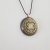 Orgone Energy~Orgonite® Pendant - Sri Yantra orgone® amulet pendant with quartz crystal. Protection from EMF / RF radiation of cell phone