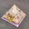 Orgone Energy~Orgonite® Pyramid Aum Om Amethyst Orgone® pyramid with EMF Protection from cell phone and electronics