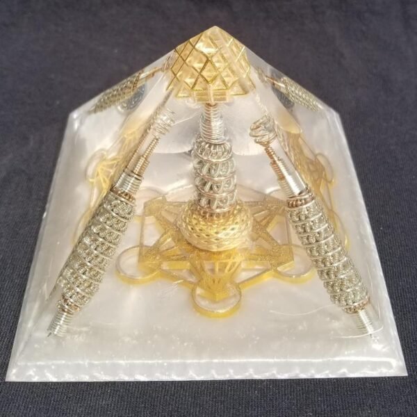 Orgone Energy~Orgone® Pyramid - Metatron Light Body Accelerator Orgonite® Pyramid with EMF / RF Protection orgone generator® Large