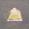 Orgone Energy~Orgonite® Pyramid Energy Healing Orgone® Pyramid Small Flower of Life Amethyst & quartz crystal EMF / RF Protection