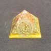 Orgone Energy~Orgonite® Pyramid Energy Healing Orgone® Pyramid Small Solar seal orange carnelian & quartz crystal EMF / RF Protection