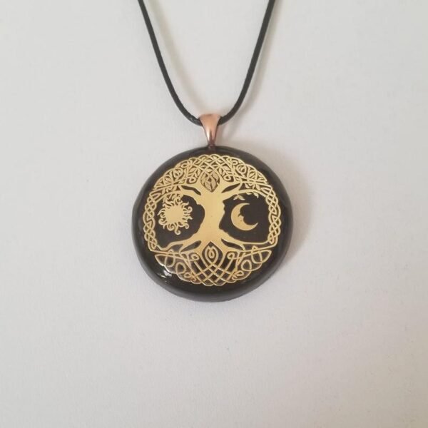 Orgone Energy~Orgonite® Pendant - Tree of Life orgone® energy healing amulet pendant with quartz crystal & EMF protection from cell phones