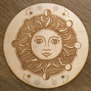 Crystal Grid~Sun Moon Phase Crystal Grid - Altar Decoration