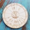 Crystal Grid~Wood Engraved Astrology Chart - Wood Natal Chart - Wood Birth Chart - Wood Astrologic Wedding Chart