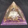 Orgone Energy~Orgone® Pyramid Energy Healing Orgonite® Pyramid Larger Amethyst Metatron merkaba & quartz crystal EMF / RF Protection