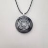 Orgone Energy~Orgonite® Pendant - Sri Yantra orgone® amulet pendant with quartz crystal. Protection from EMF Radiation of cell phones
